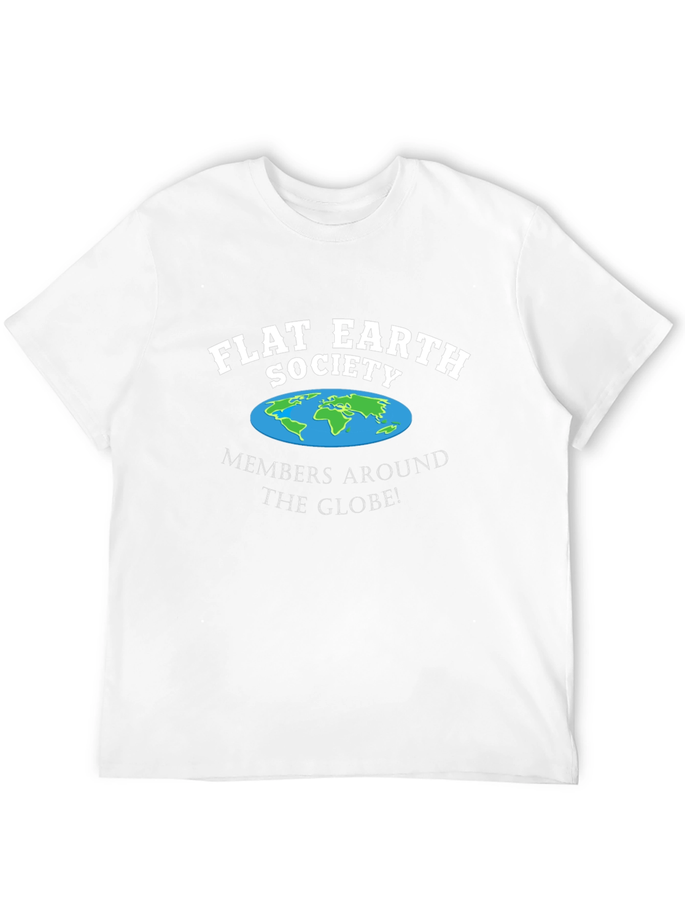 Flat Earth Society Black T-Shirt