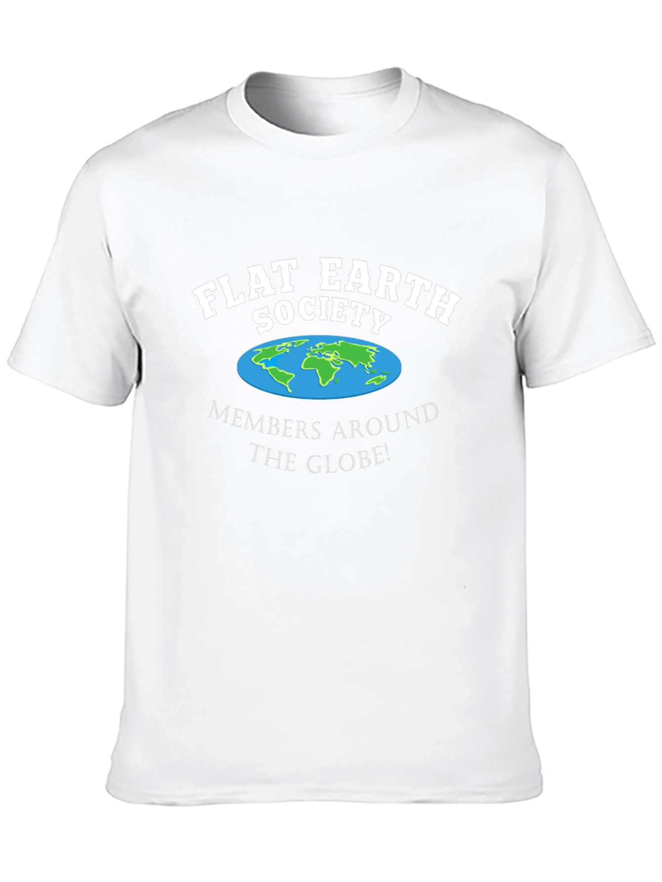 Flat Earth Society Black T-Shirt