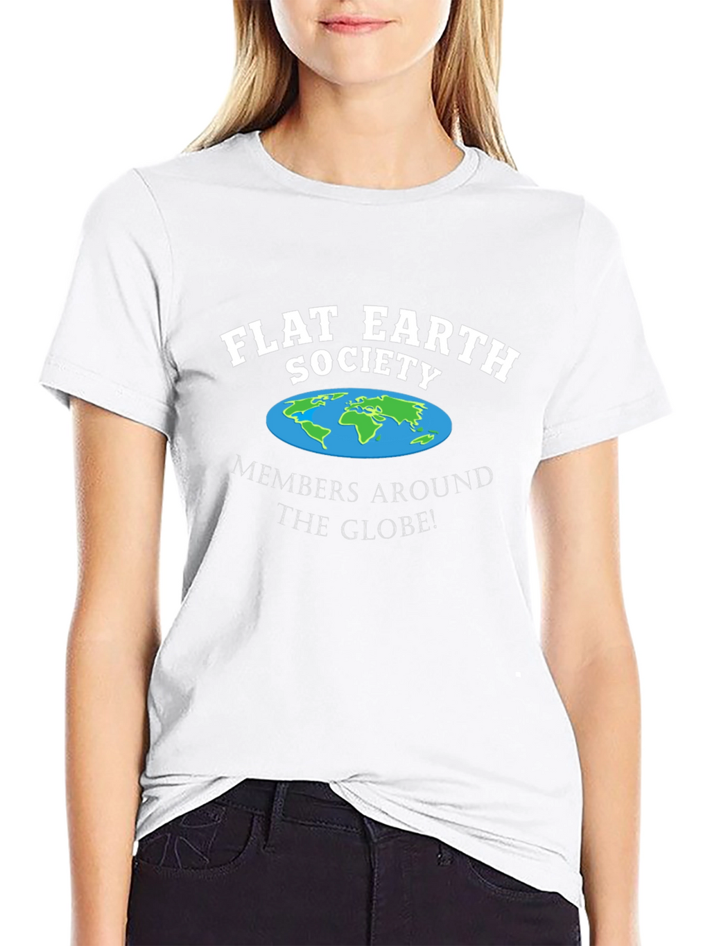 Flat Earth Society Black T-Shirt