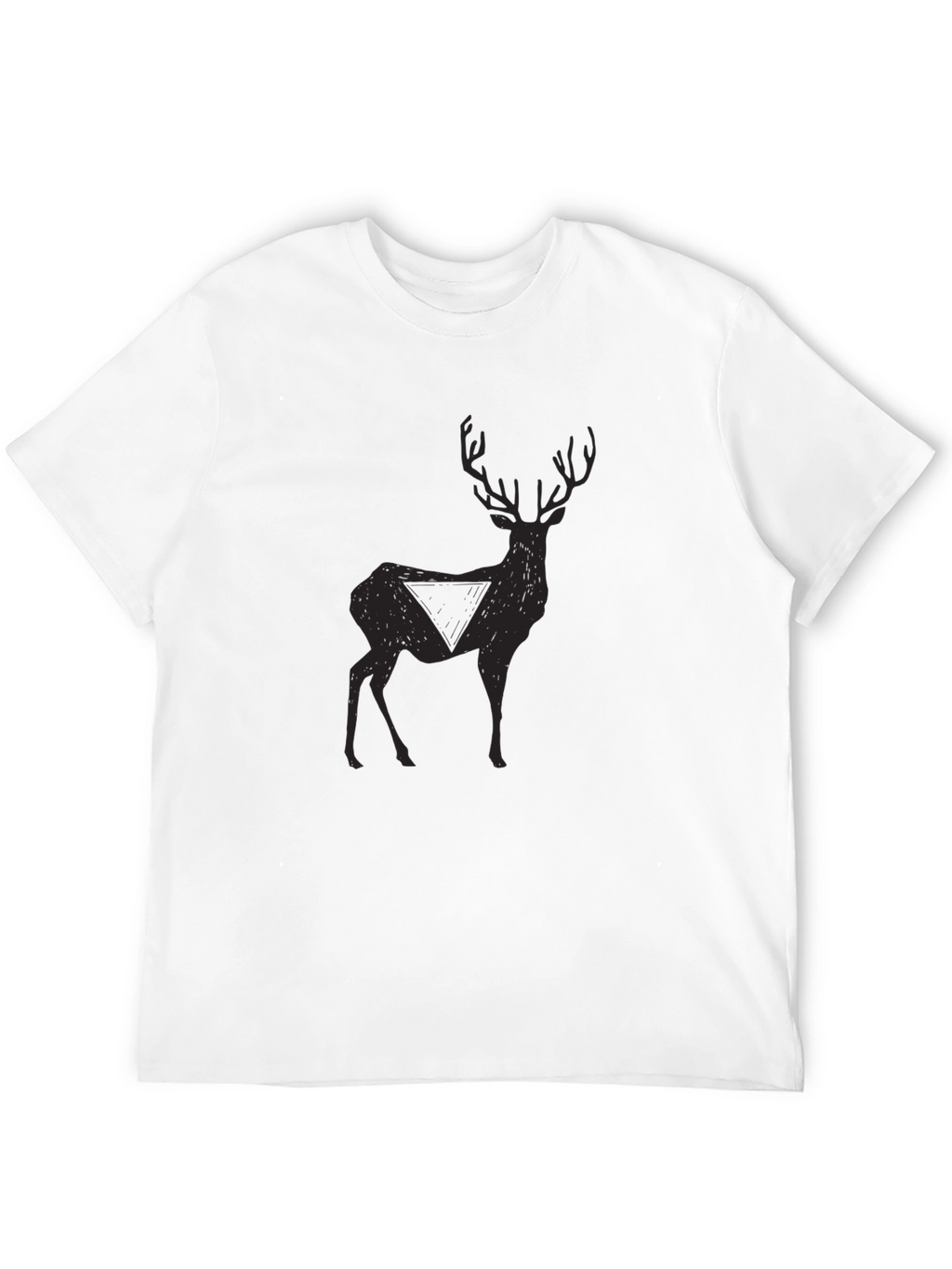 Mens Black Deer Graphic T-Shirt