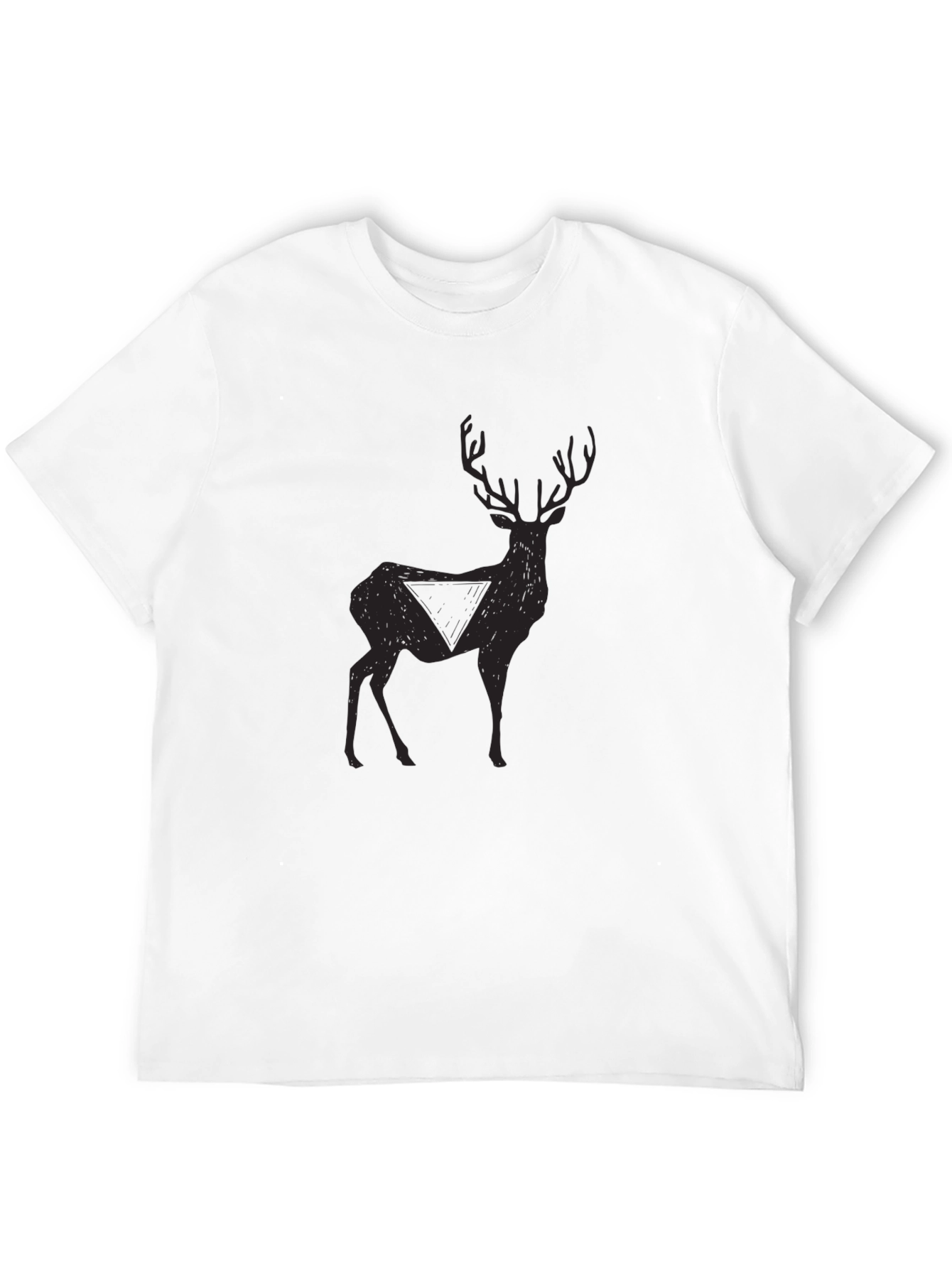 Mens Black Deer Graphic T-Shirt
