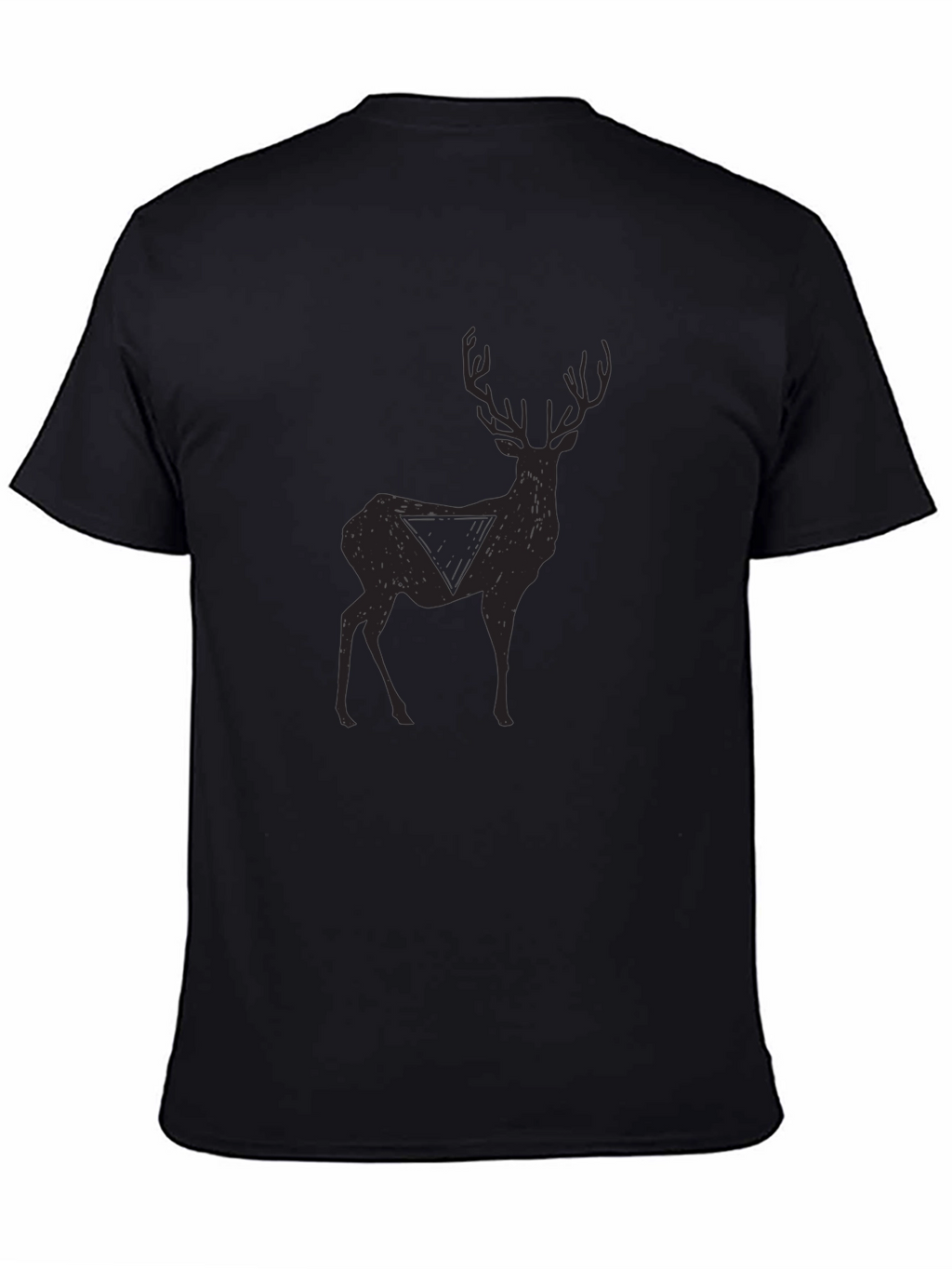 Mens Black Deer Graphic T-Shirt