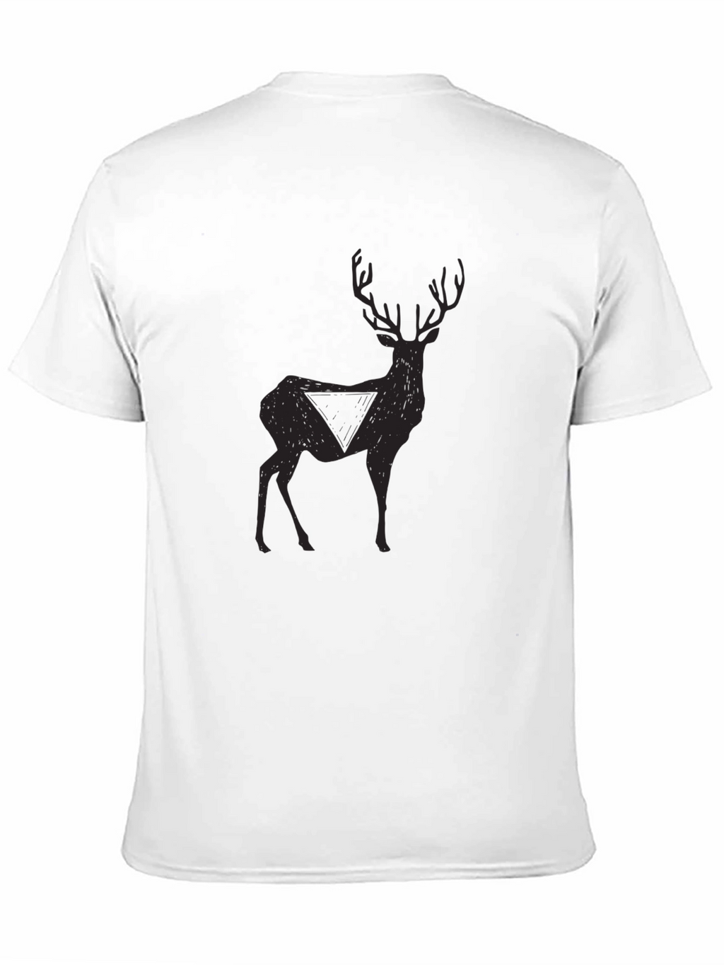Mens Black Deer Graphic T-Shirt