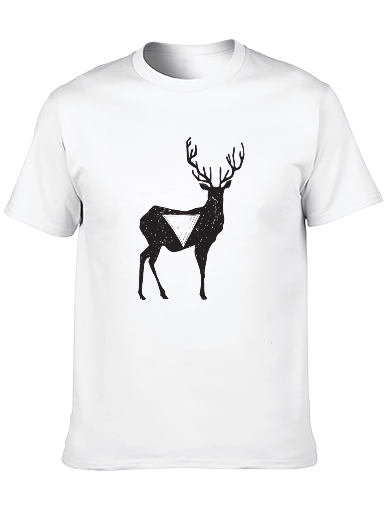 Mens Black Deer Graphic T-Shirt