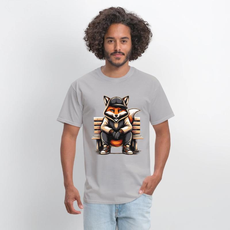 A Cartoon Fox Sitting On A Park Bench