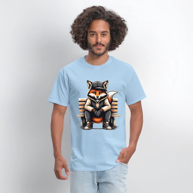 A Cartoon Fox Sitting On A Park Bench