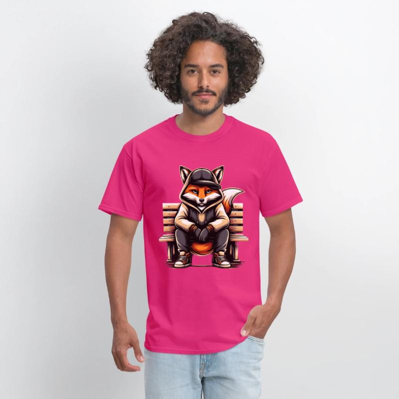 A Cartoon Fox Sitting On A Park Bench