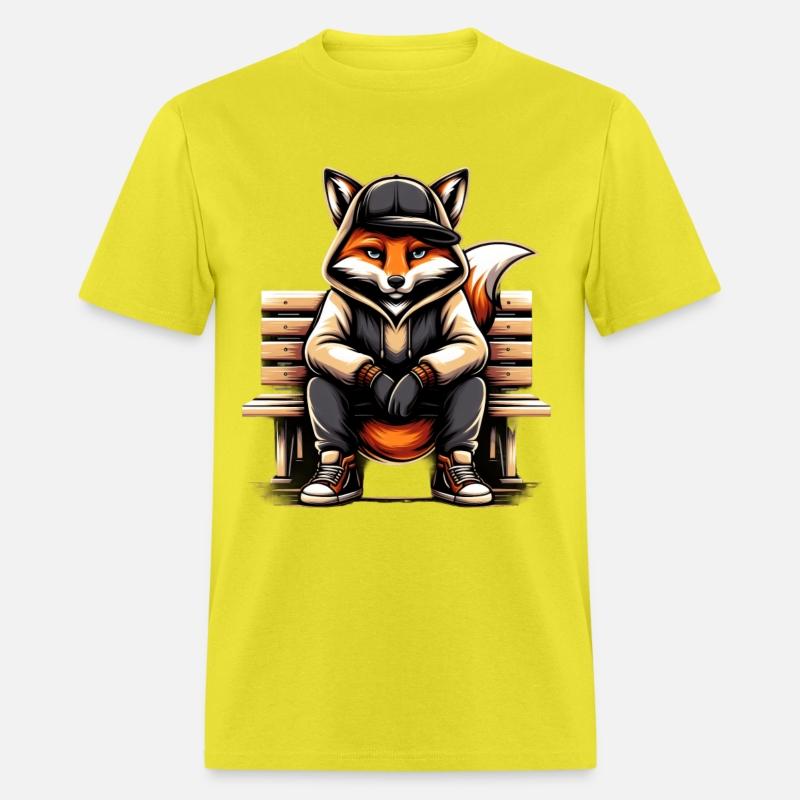 A Cartoon Fox Sitting On A Park Bench