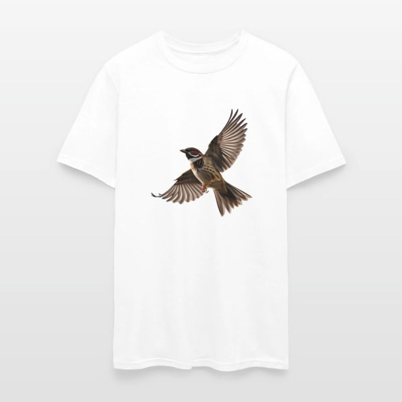 A close-up photo of a cute sparrow bird.