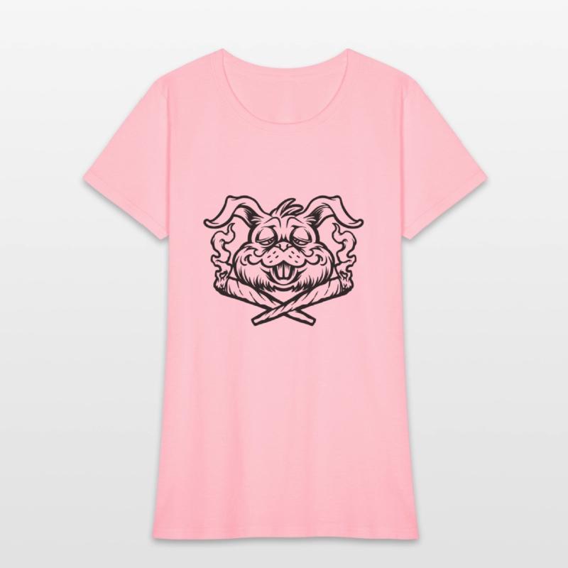 A funny rabbit with cigars