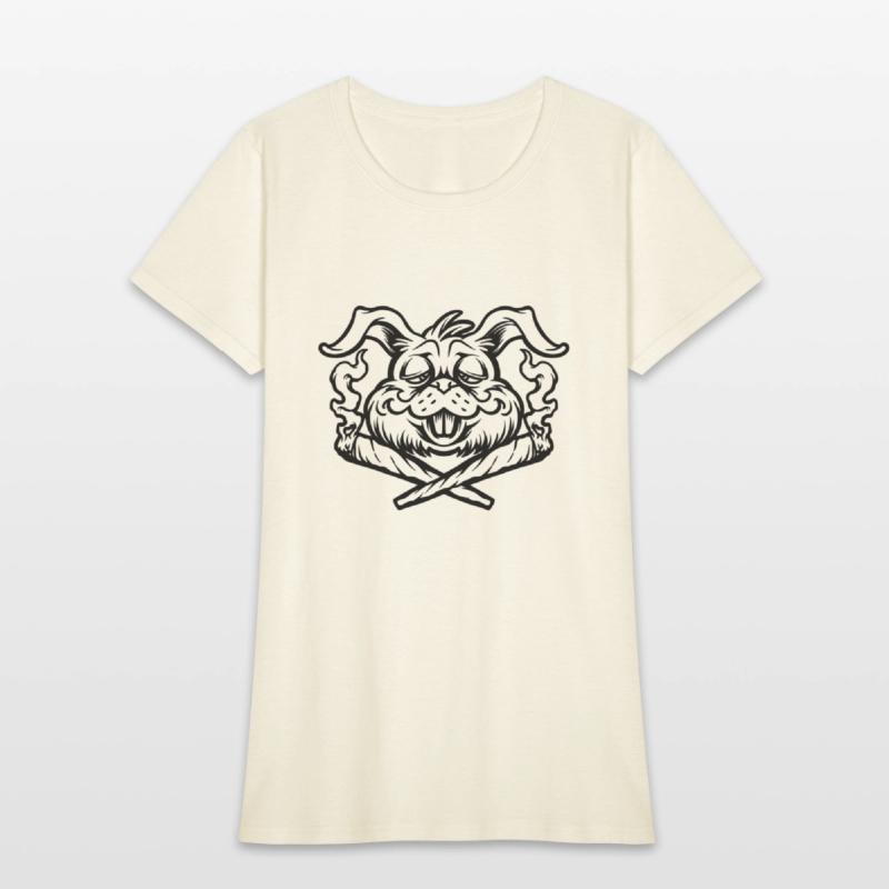 A funny rabbit with cigars