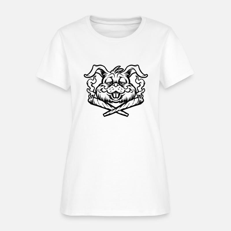 A funny rabbit with cigars