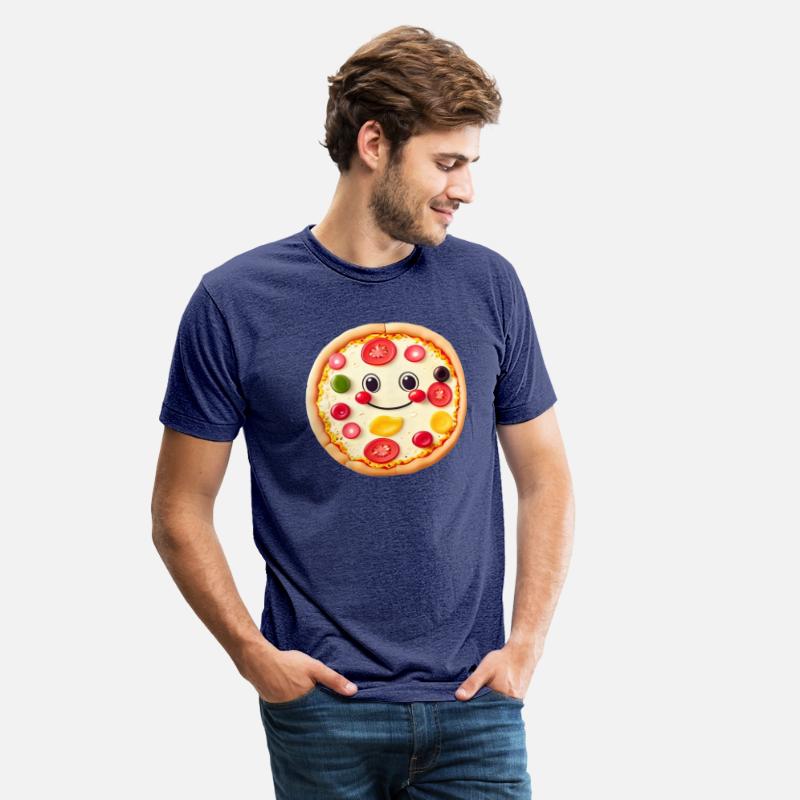 a smiling pizza.