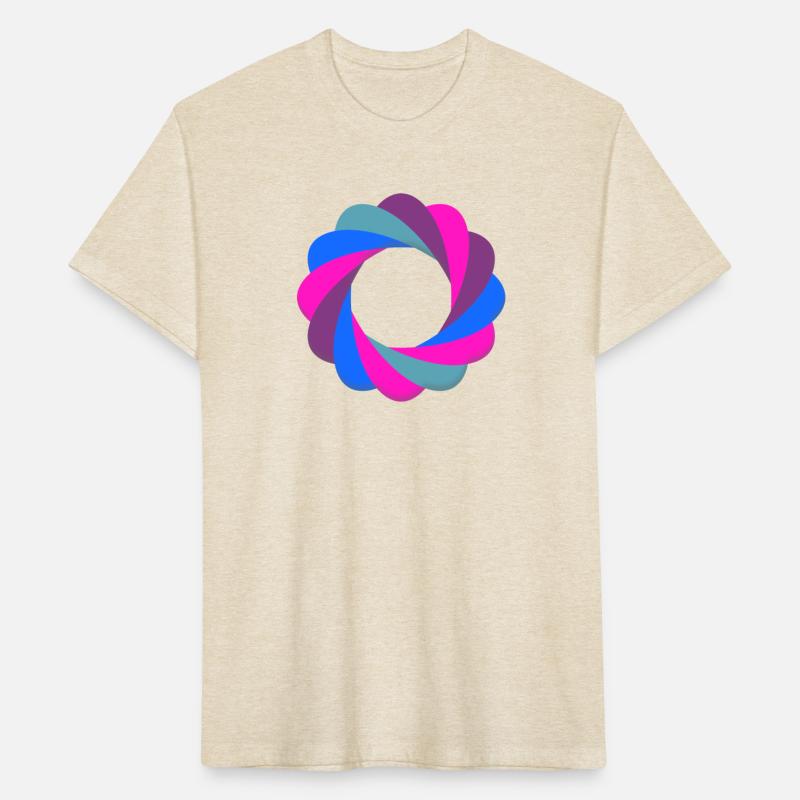 A twisted, spiraling ring with vibrant colors.