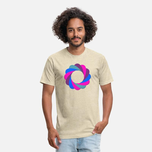 A twisted, spiraling ring with vibrant colors.