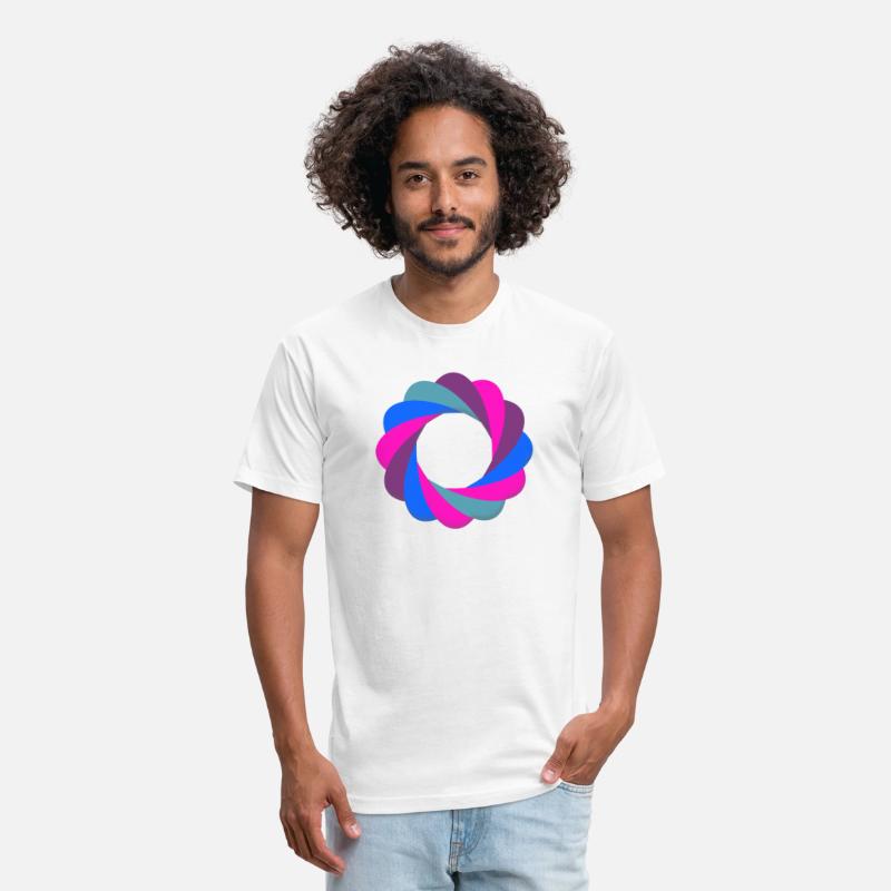 A twisted, spiraling ring with vibrant colors.