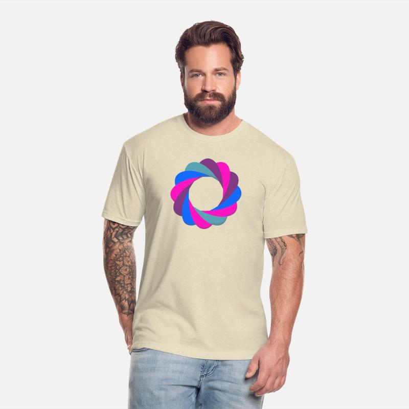 A twisted, spiraling ring with vibrant colors.