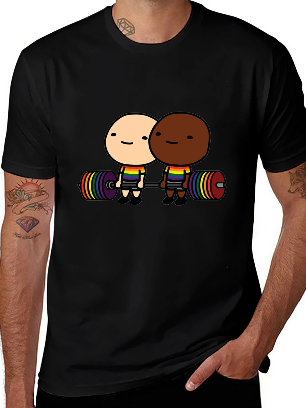 LGBTQ+ Pride Weightlifting T-Shirt