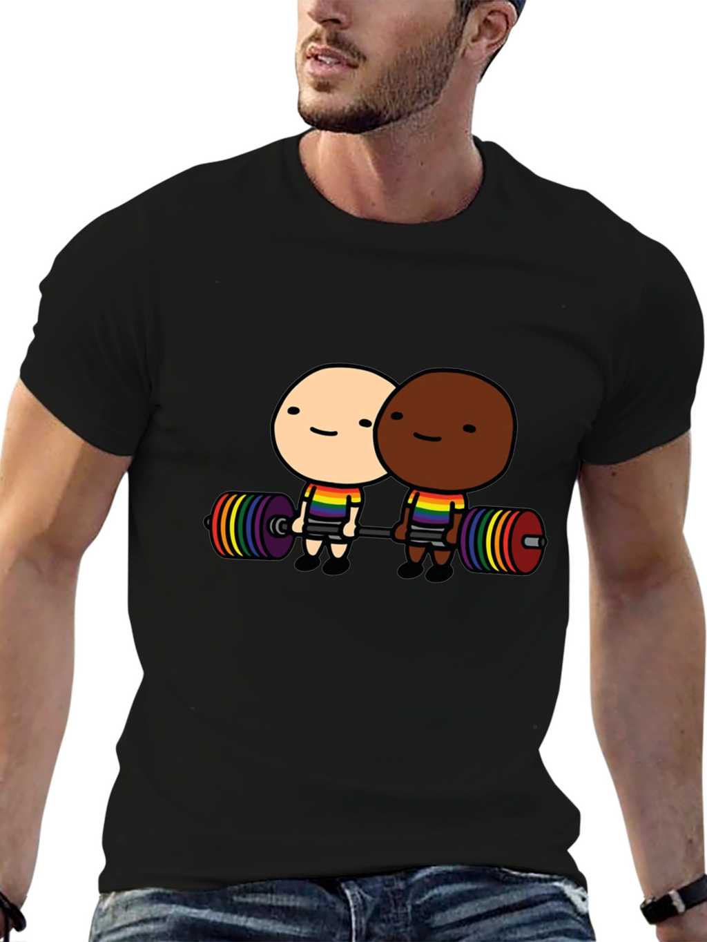LGBTQ+ Pride Weightlifting T-Shirt