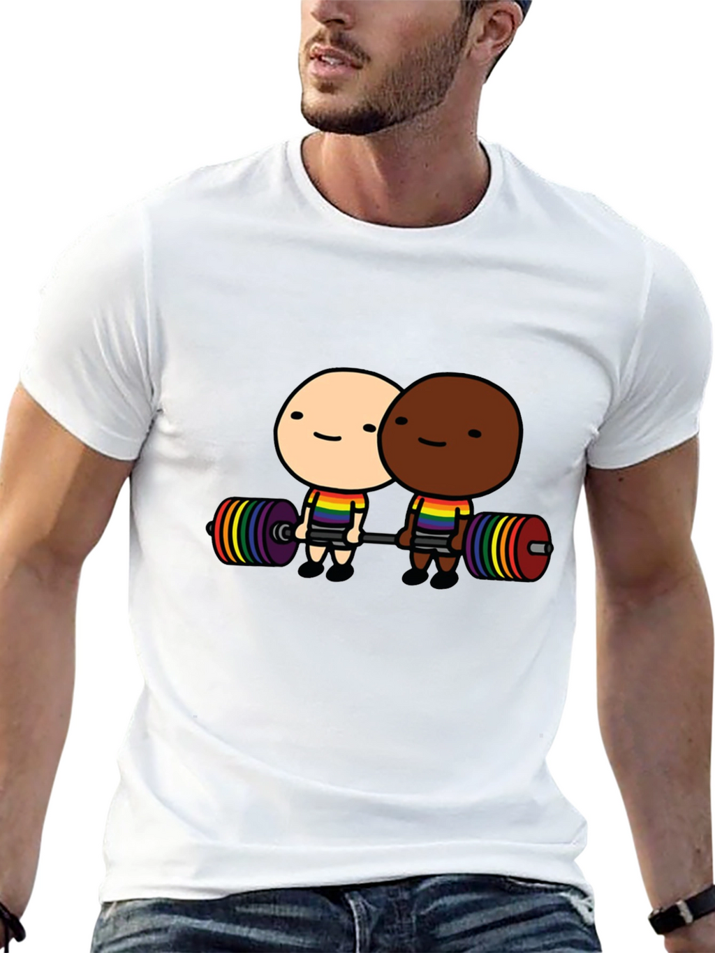 LGBTQ+ Pride Weightlifting T-Shirt