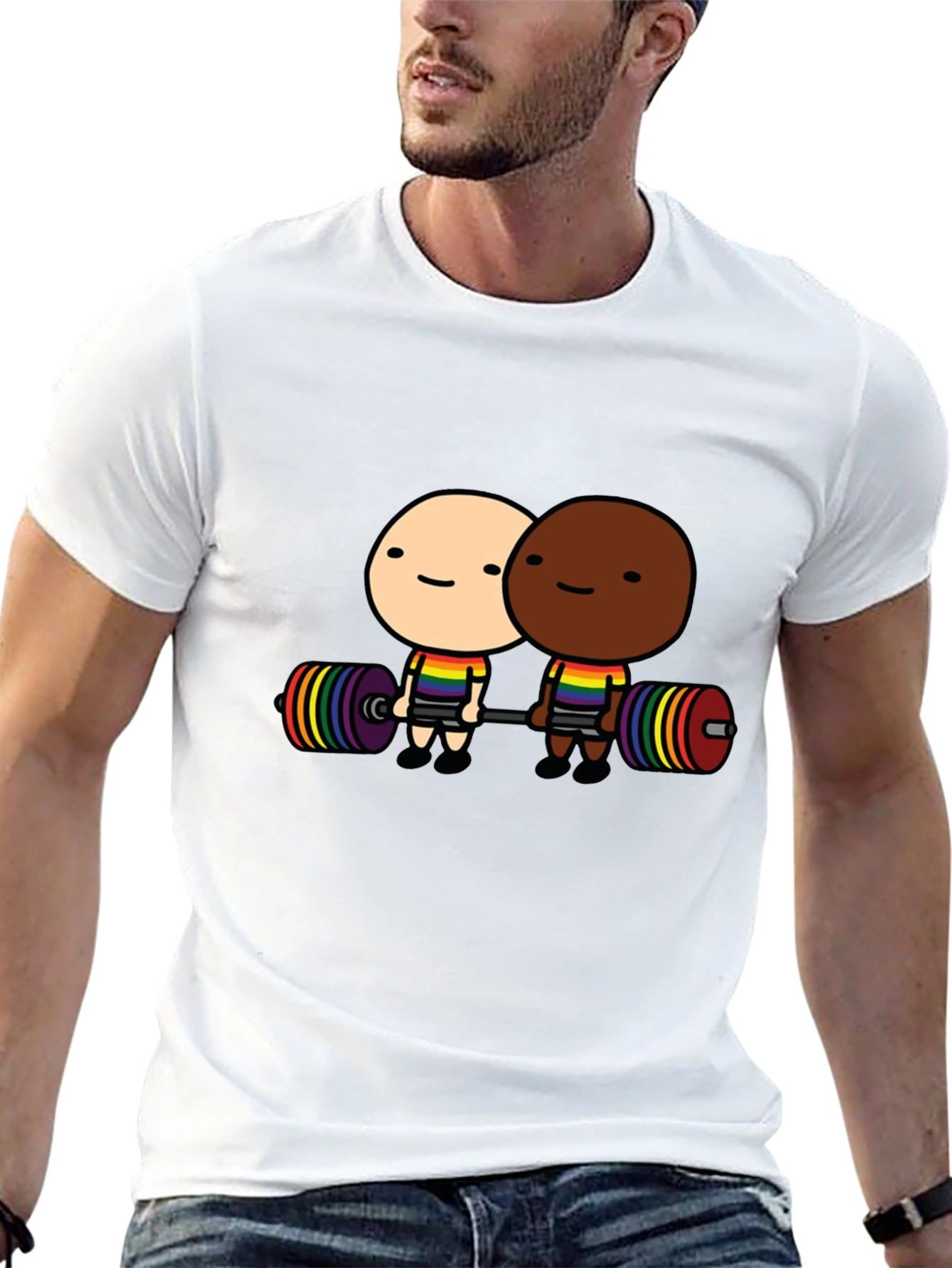 LGBTQ+ Pride Weightlifting T-Shirt