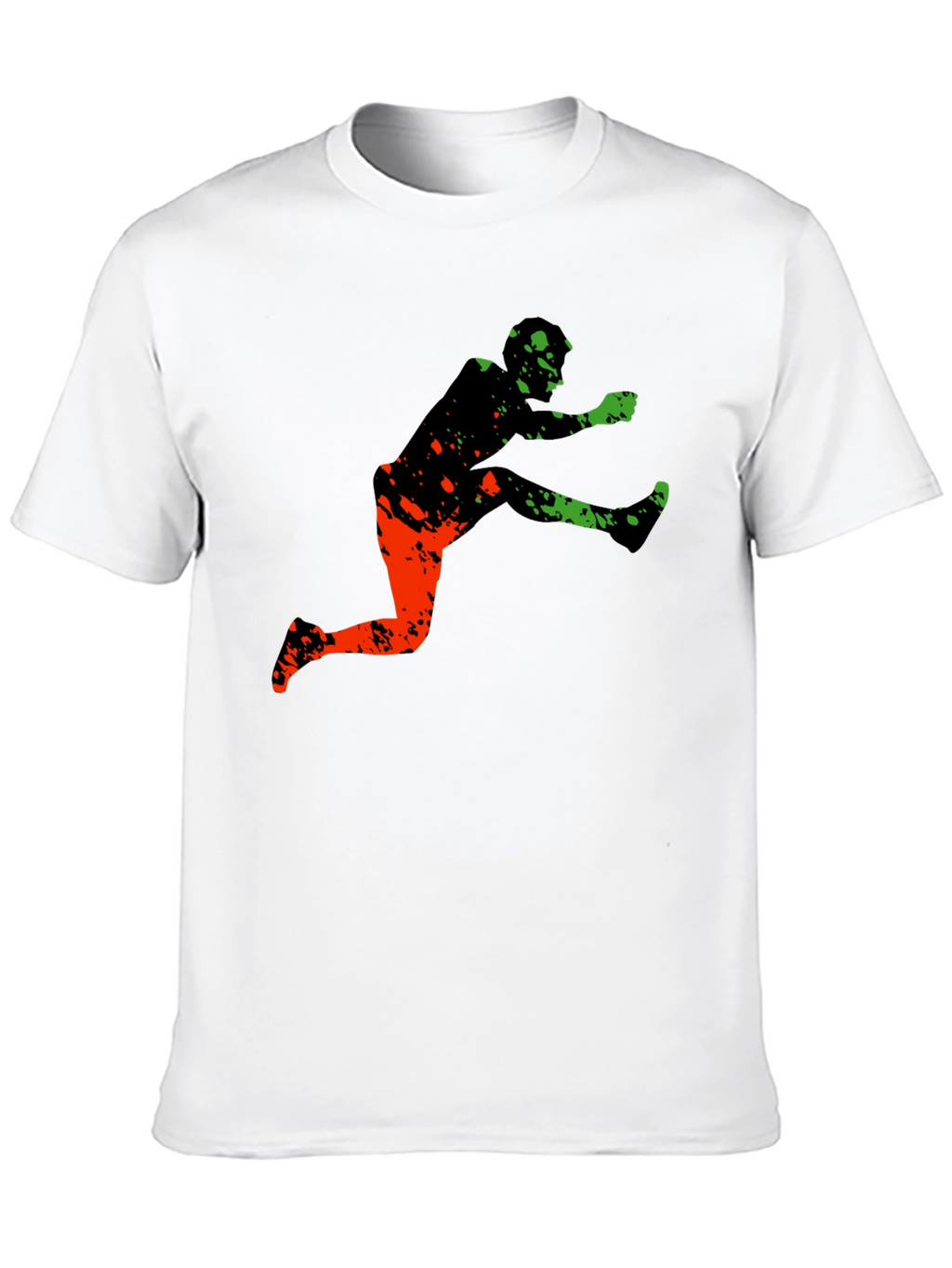Athletic Graphic Tee - Leap Over Obstacles in Style