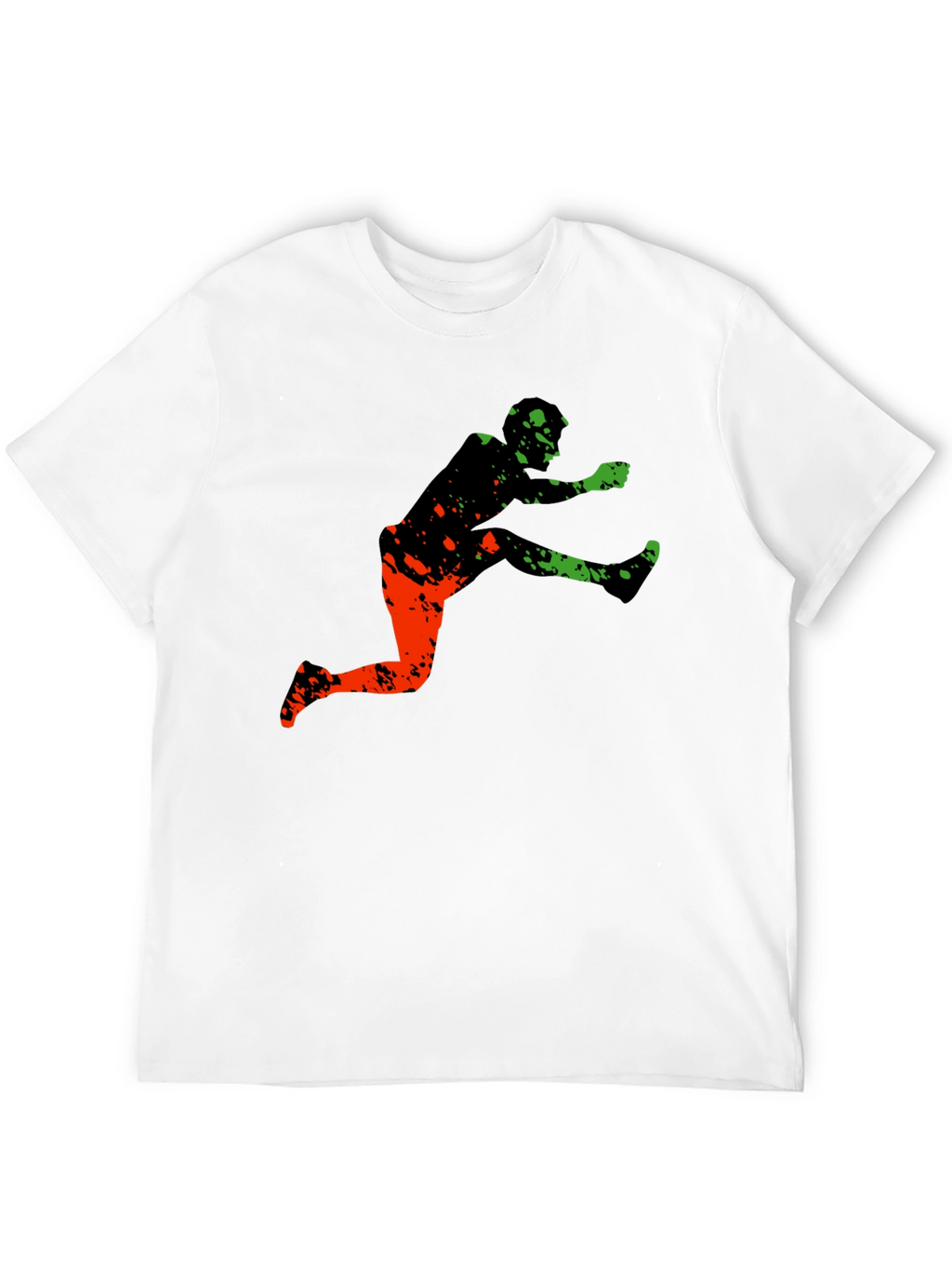 Athletic Graphic Tee - Leap Over Obstacles in Style