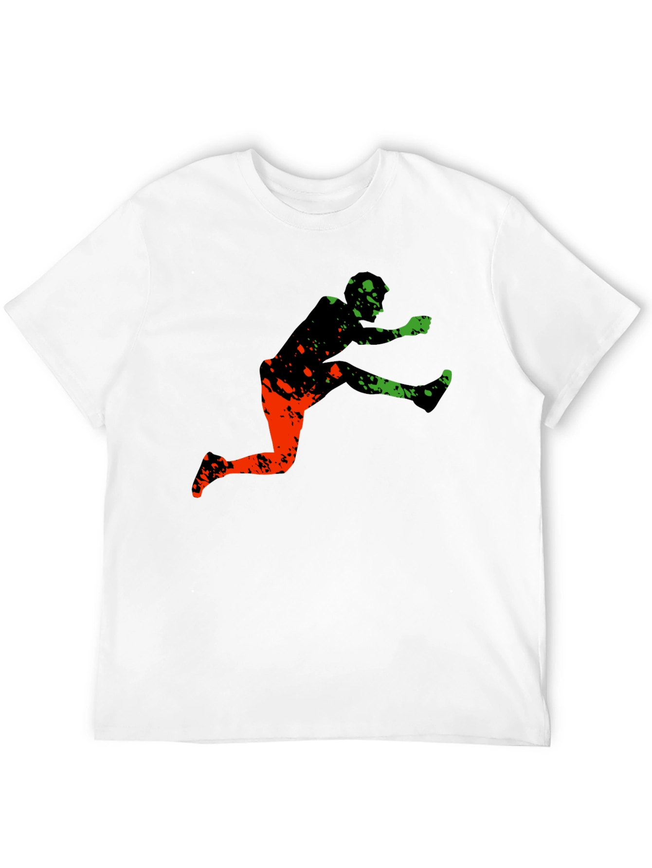 Athletic Graphic Tee - Leap Over Obstacles in Style