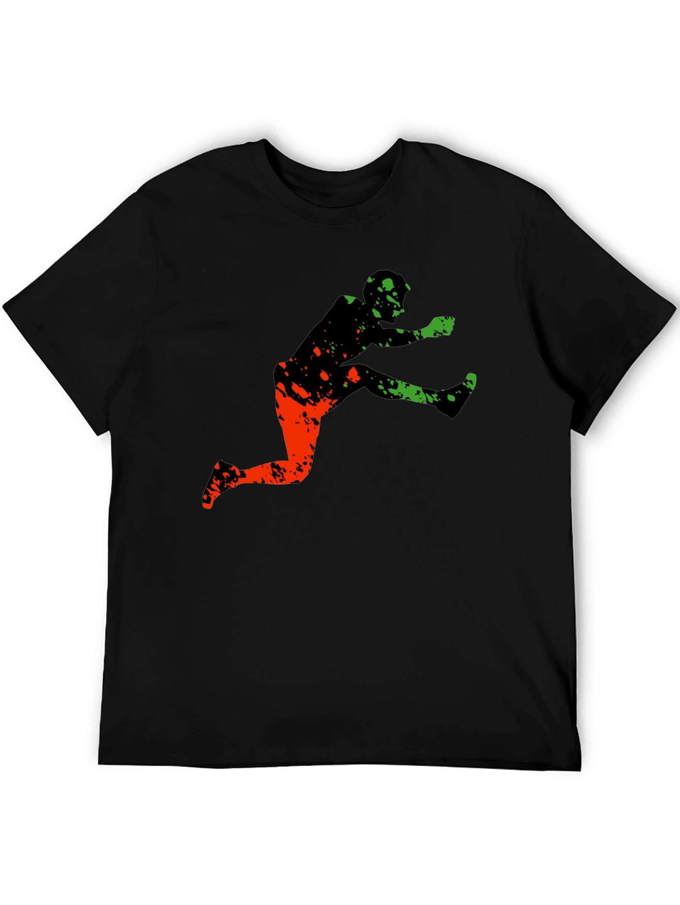 Athletic Graphic Tee - Leap Over Obstacles in Style