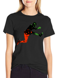 Athletic Graphic Tee - Leap Over Obstacles in Style