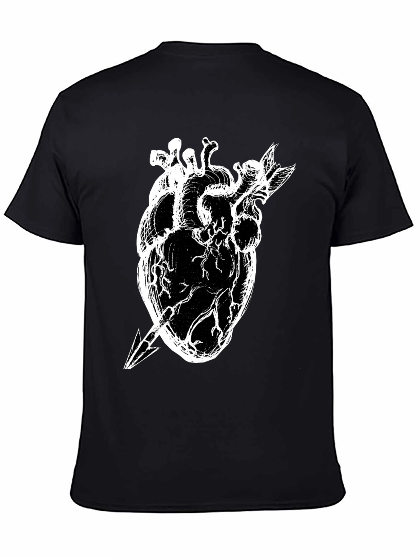 Anatomical Heart Arrow Graphic Tee - Unique Style