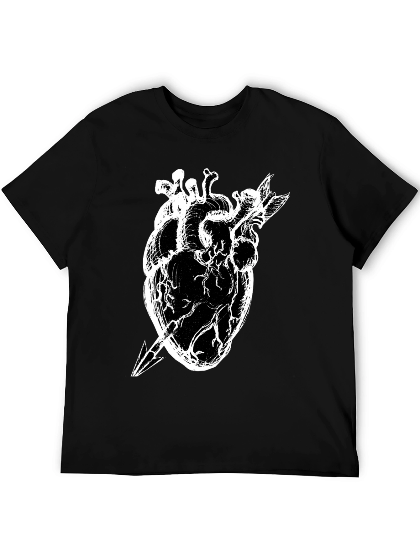 Anatomical Heart Arrow Graphic Tee - Unique Style