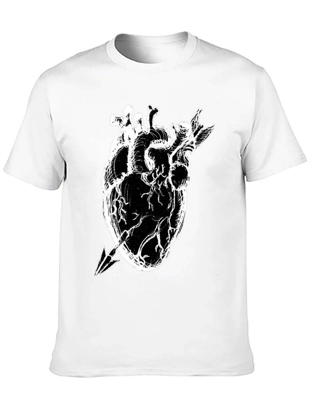 Anatomical Heart Arrow Graphic Tee - Unique Style