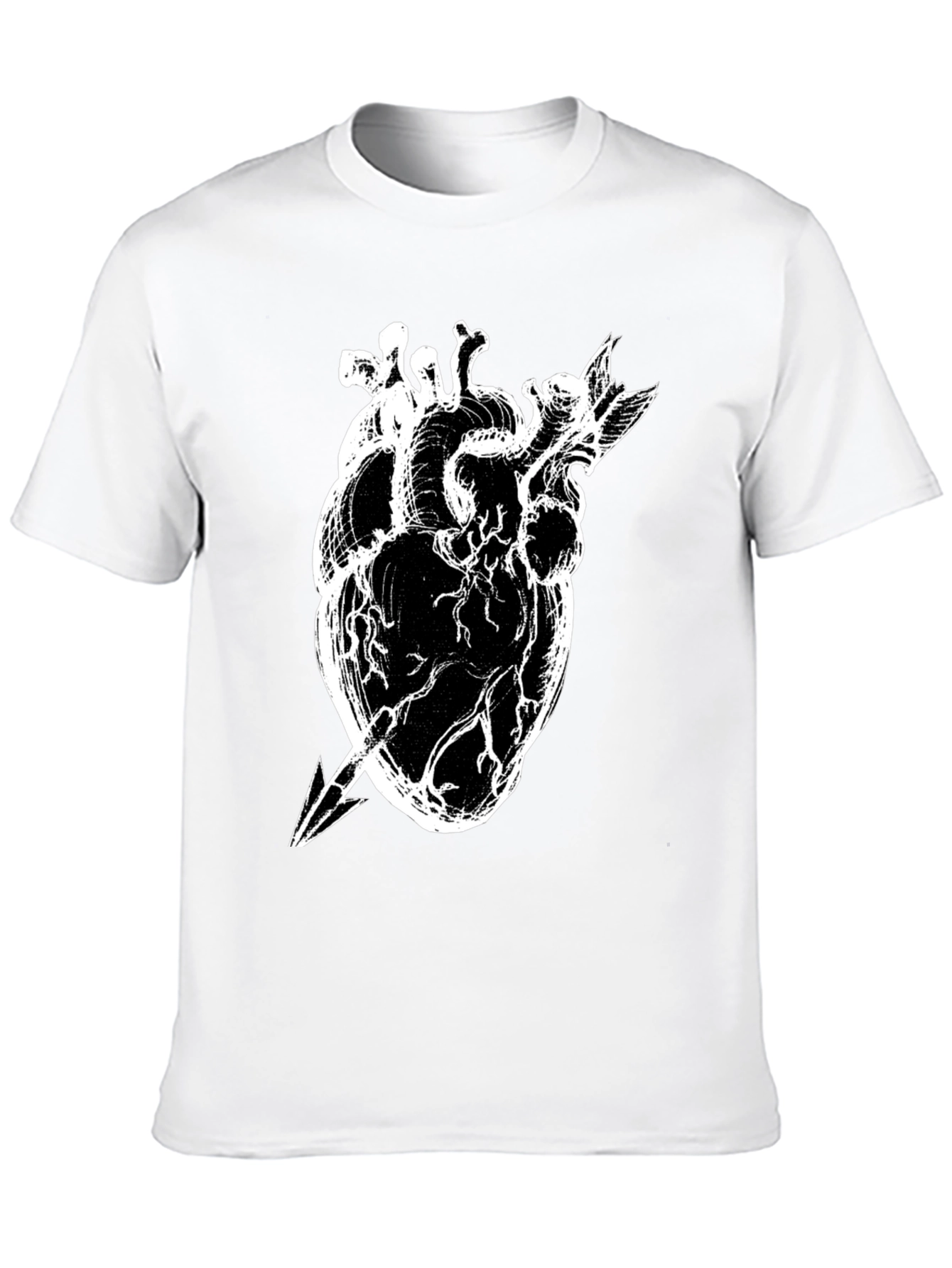Anatomical Heart Arrow Graphic Tee - Unique Style