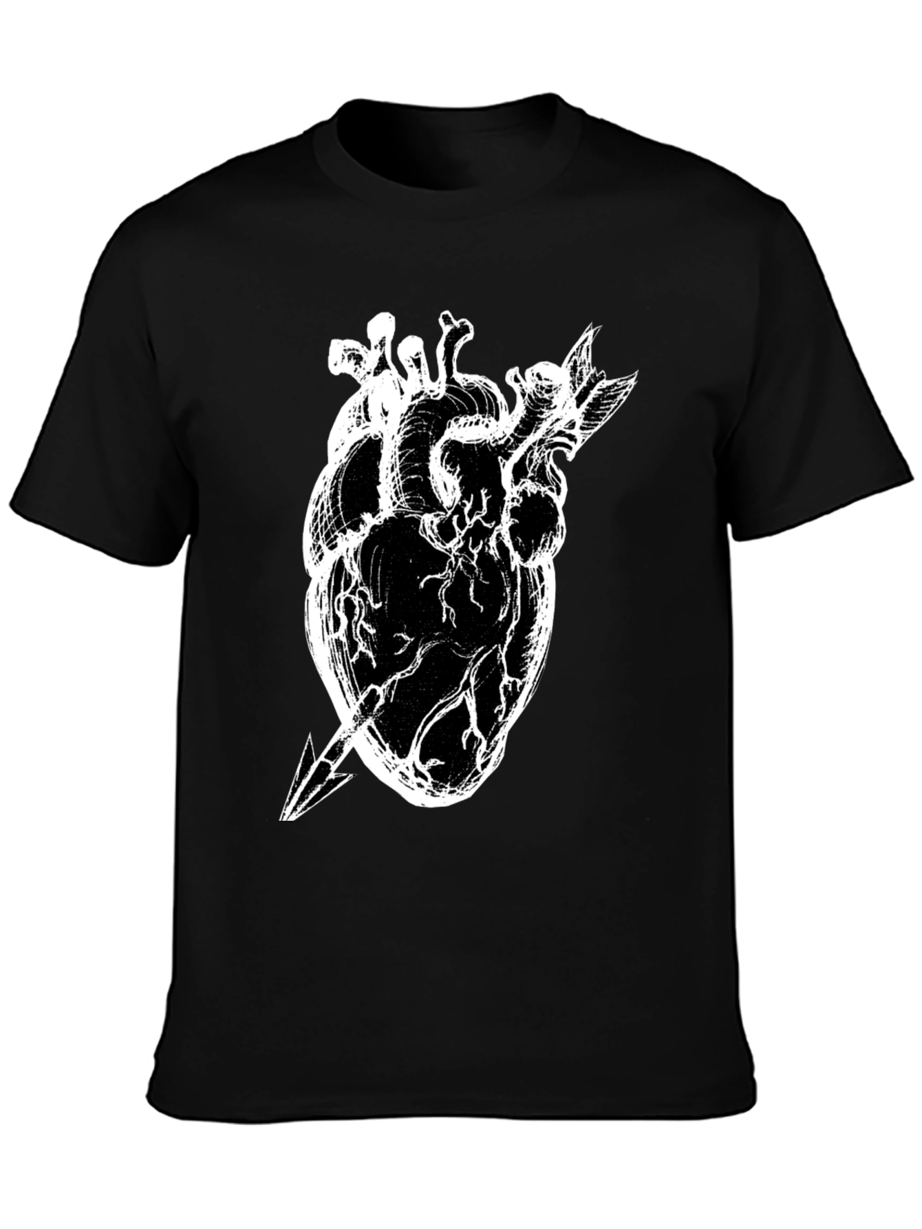 Anatomical Heart Arrow Graphic Tee - Unique Style