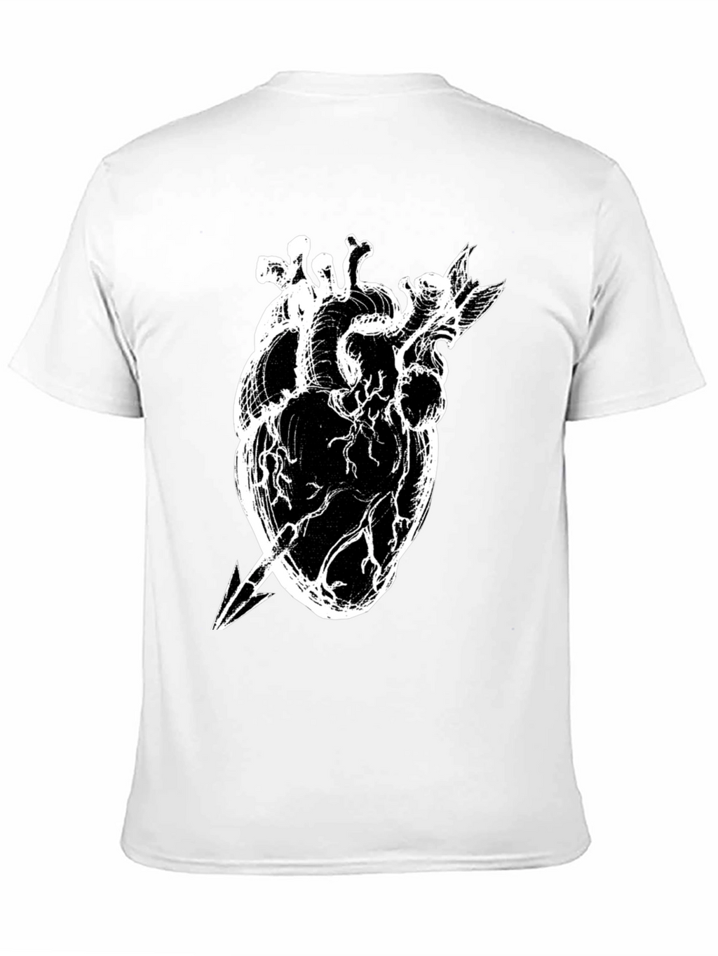 Anatomical Heart Arrow Graphic Tee - Unique Style