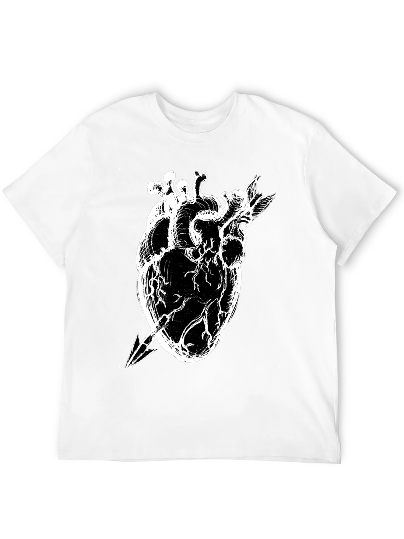 Anatomical Heart Arrow Graphic Tee - Unique Style