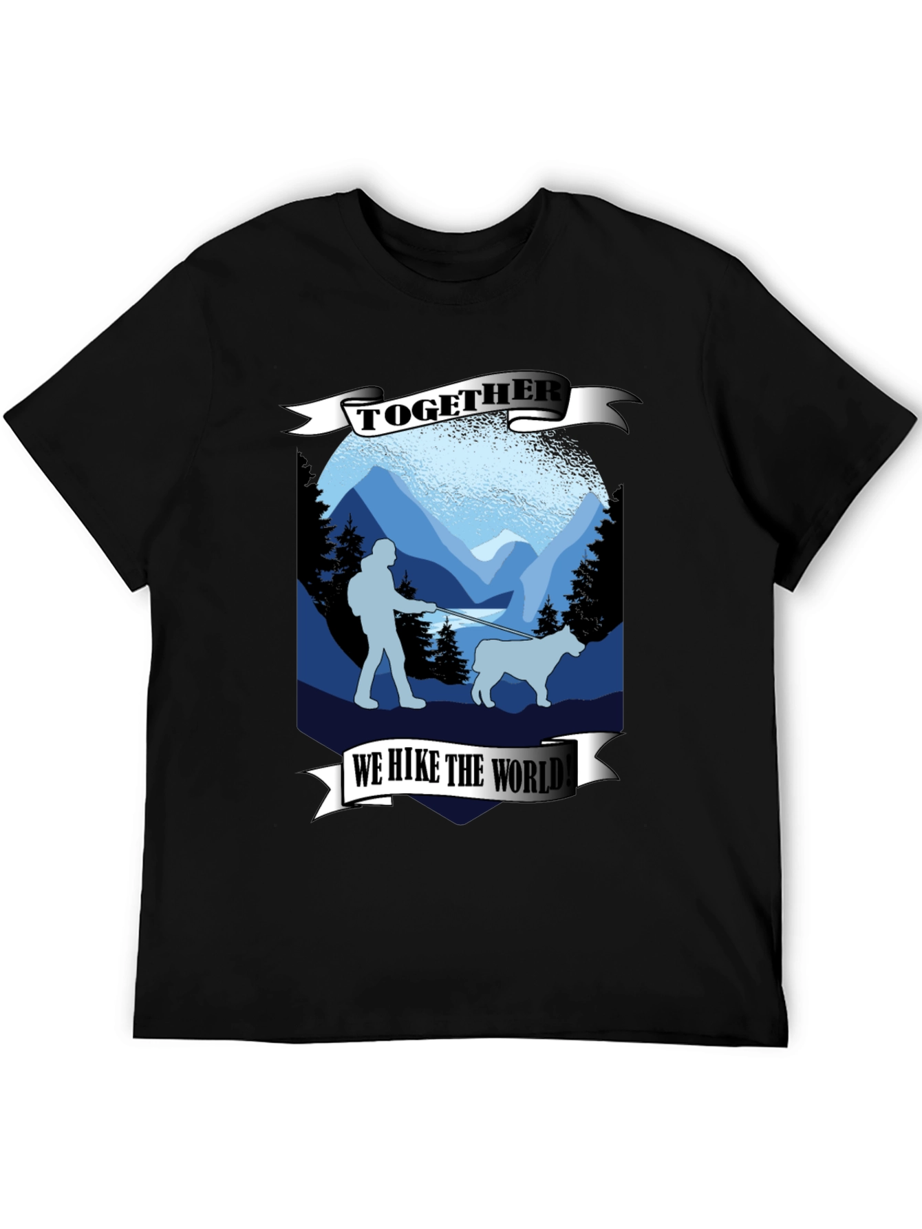 Hiker & Dog T-Shirt: Together We Hike the World