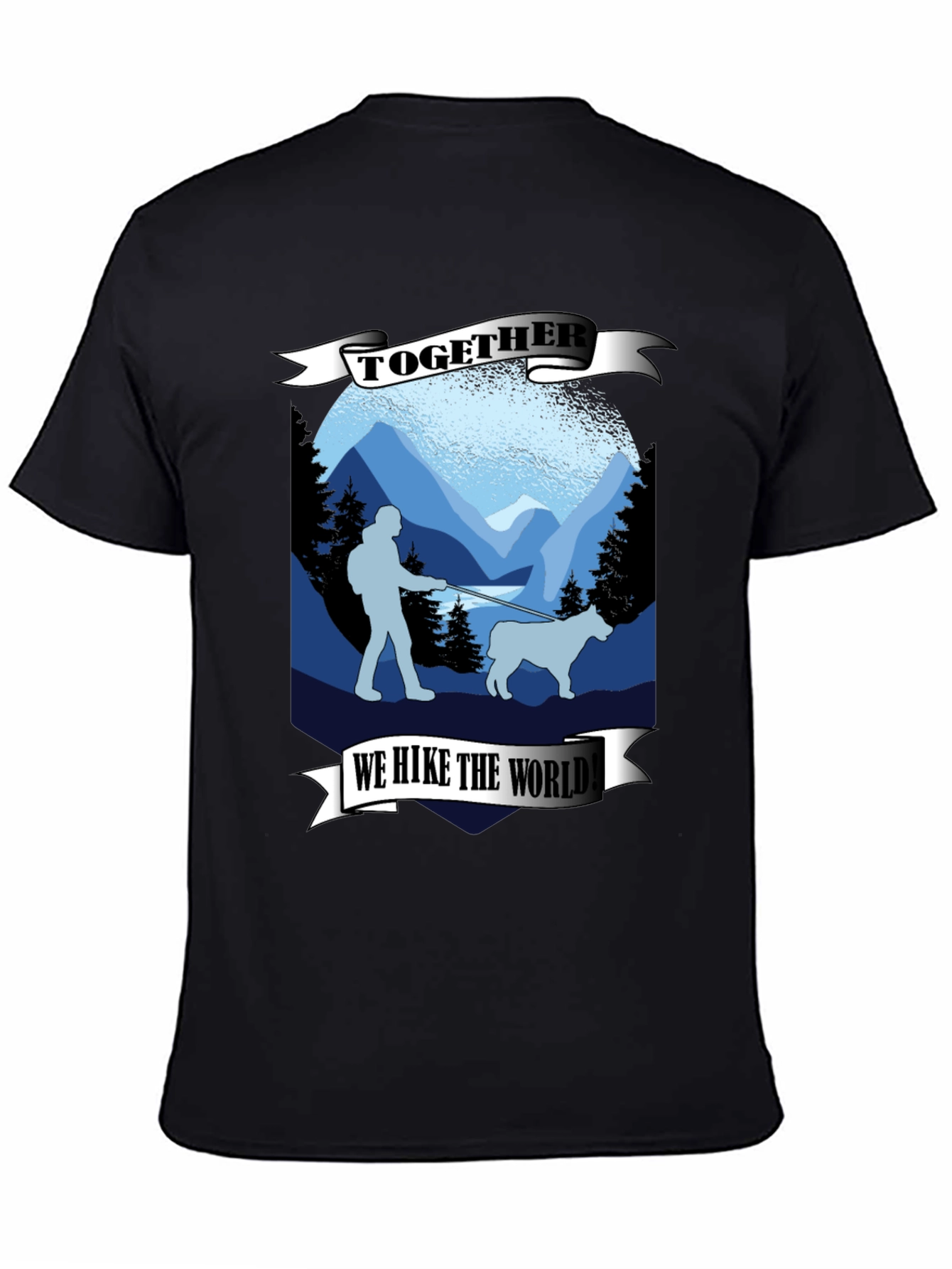 Hiker & Dog T-Shirt: Together We Hike the World
