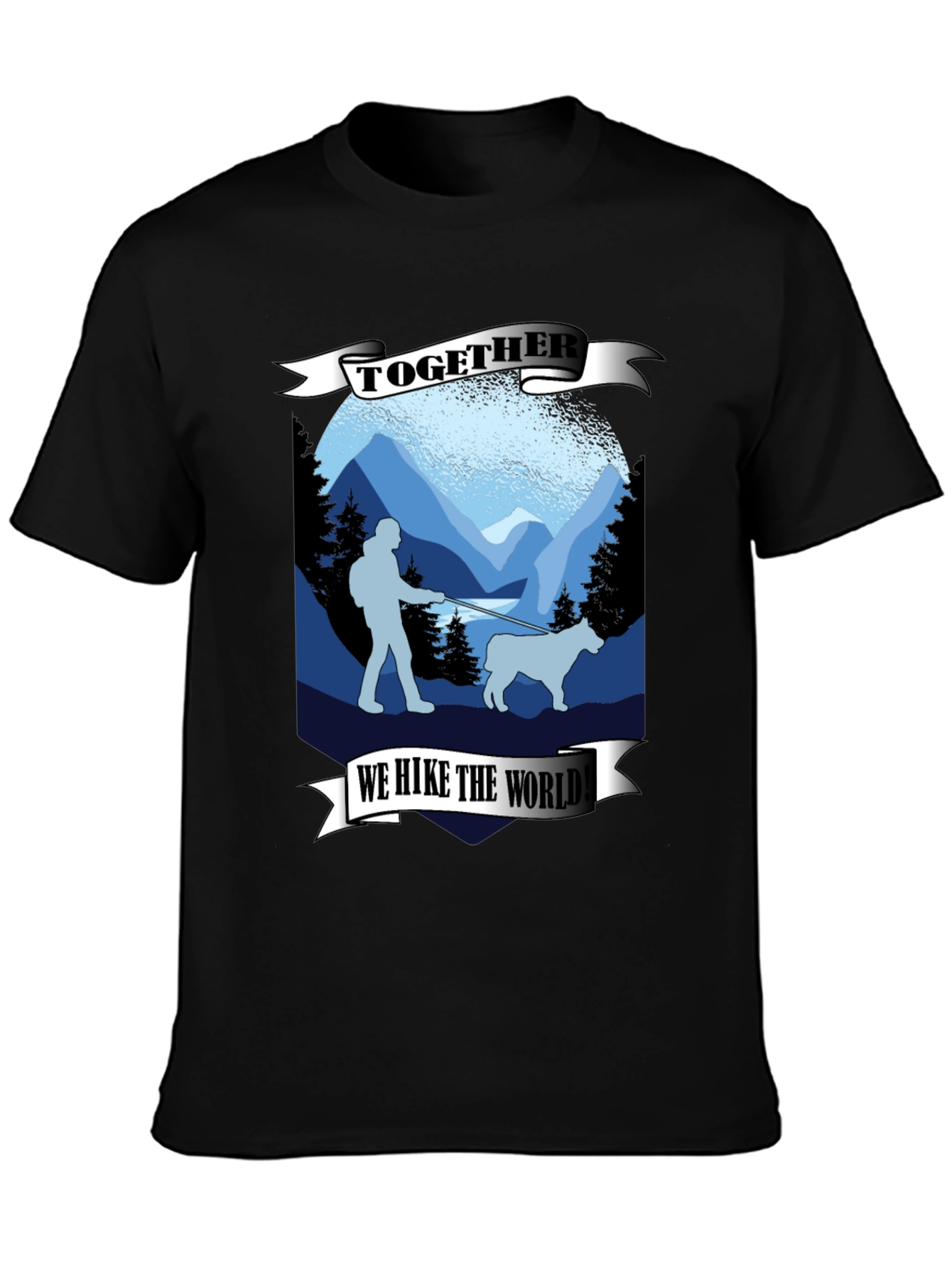 Hiker & Dog T-Shirt: Together We Hike the World