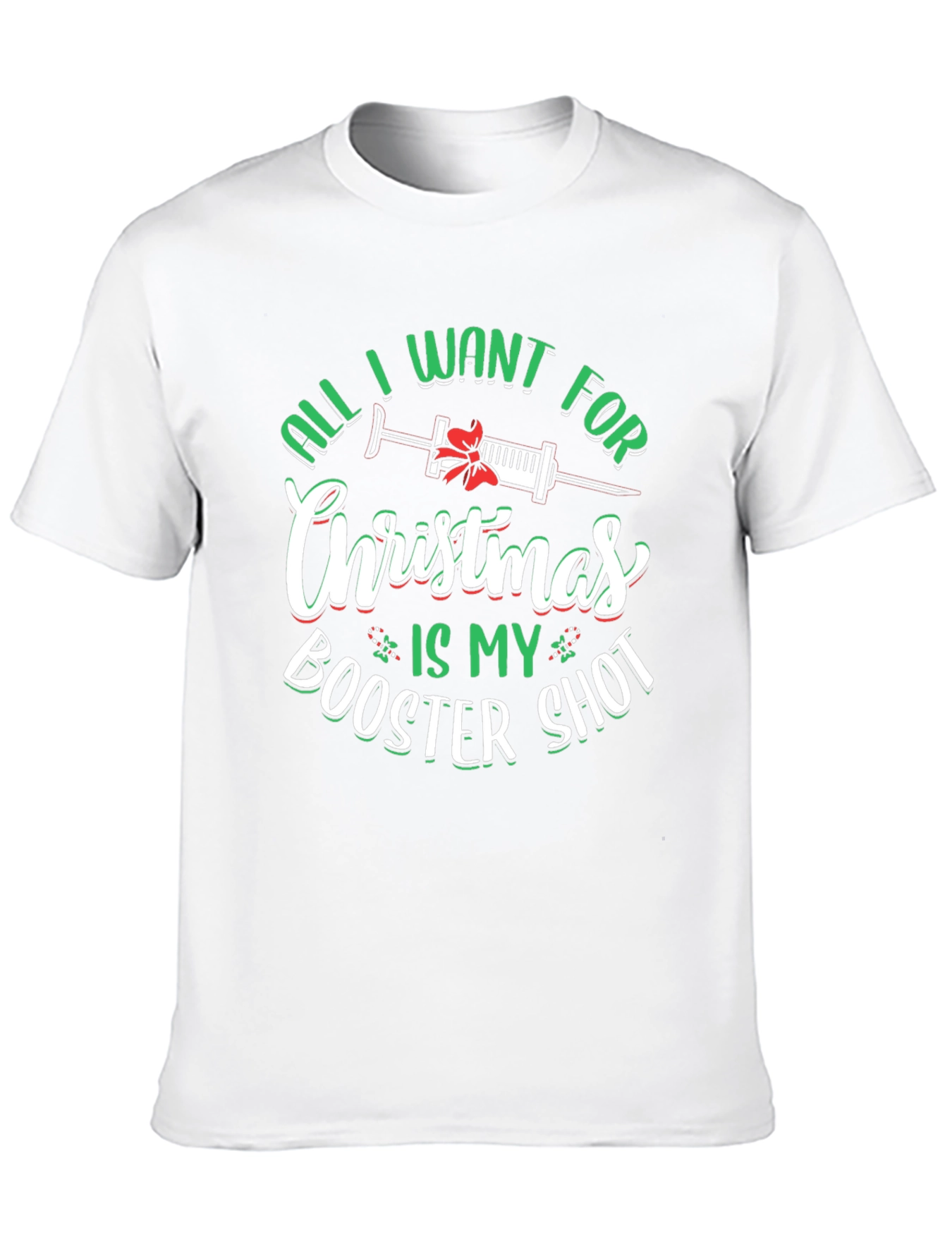 Christmas Booster Shot T-Shirt - Holiday Vaccine Tee