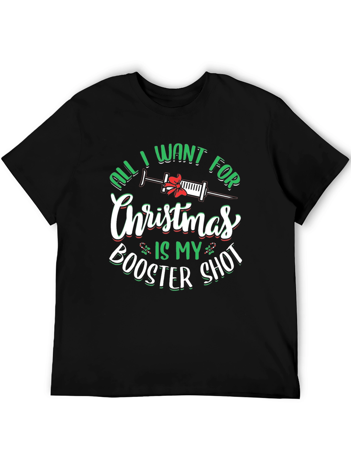 Christmas Booster Shot T-Shirt - Holiday Vaccine Tee