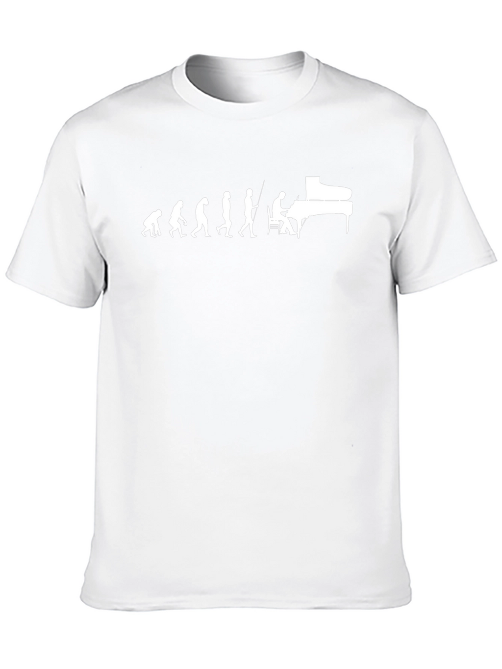 Evolution of Piano Player Black T-Shirt