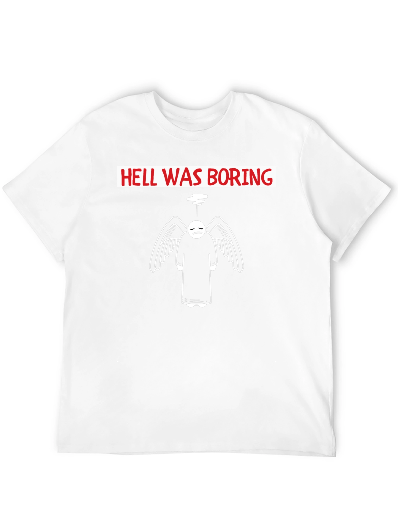 Hell Was Boring T-Shirt - Unique Angel Design