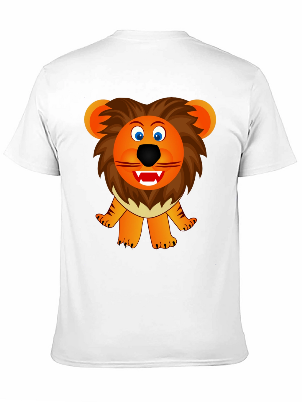 Lion Cartoon Graphic Black T-Shirt