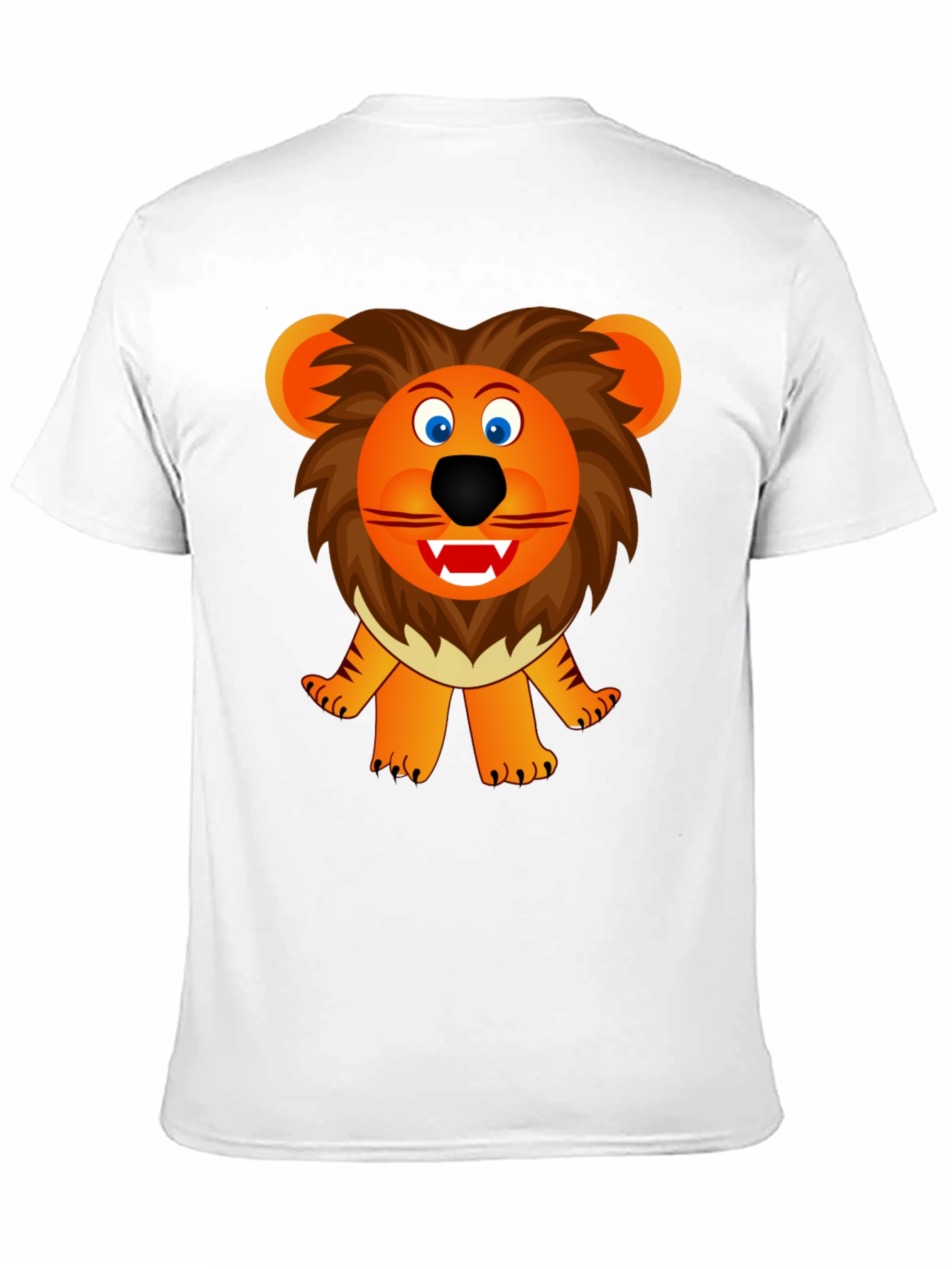 Lion Cartoon Graphic Black T-Shirt