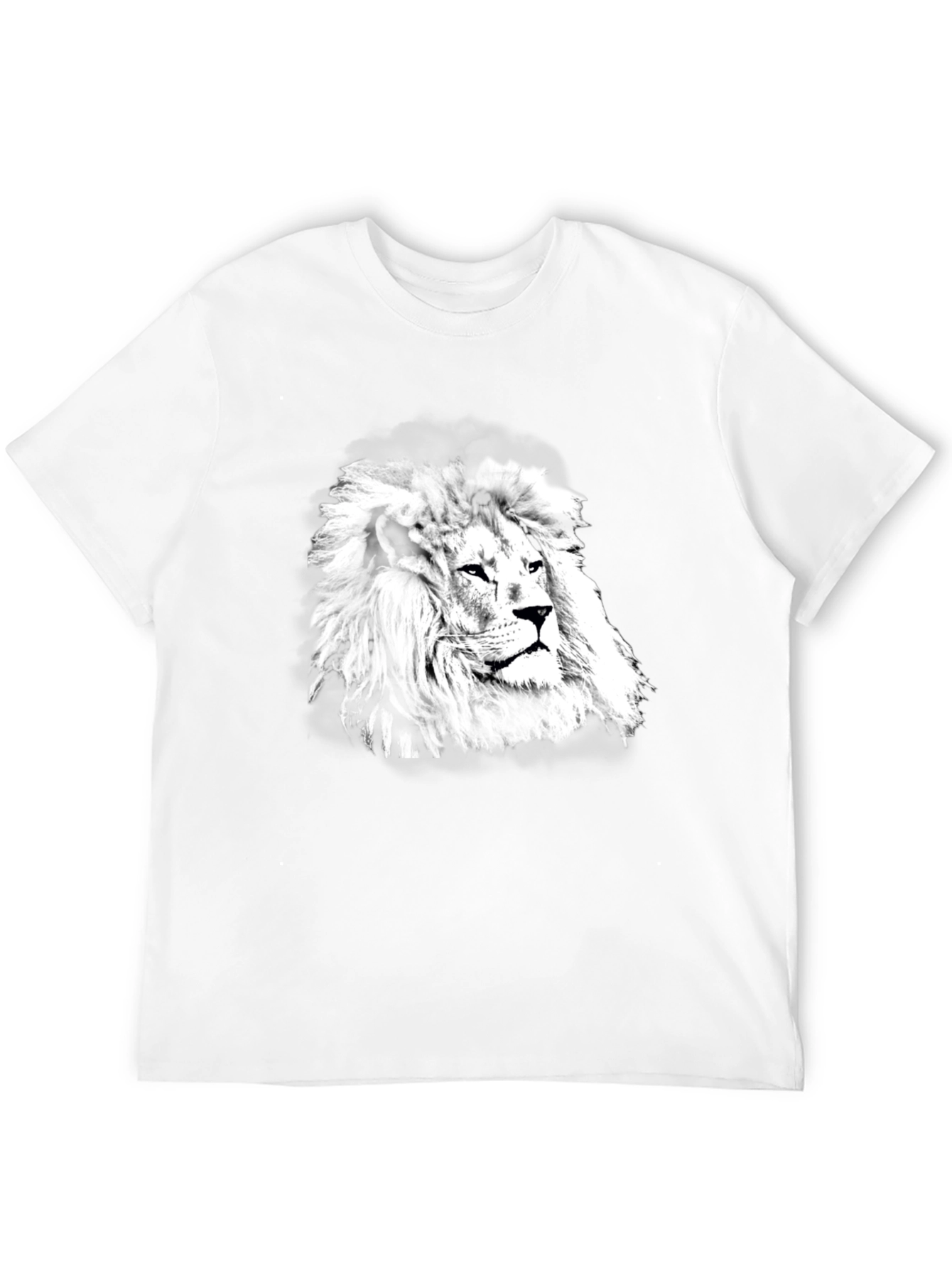 Lion Graphic Print Black T-Shirt