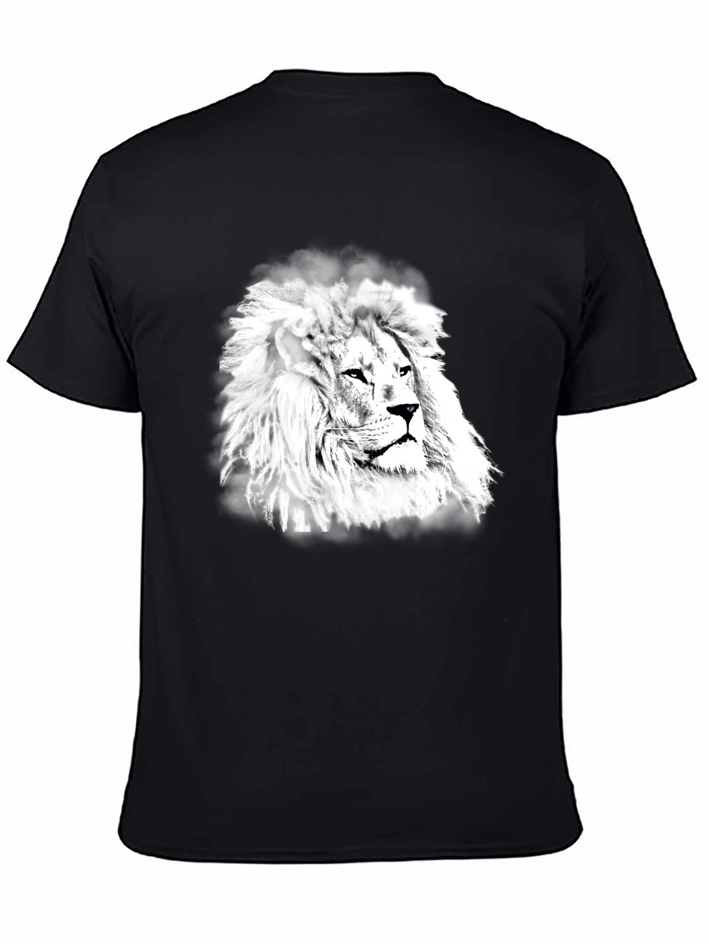 Lion Graphic Print Black T-Shirt