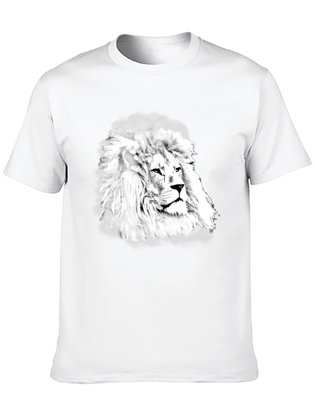 Lion Graphic Print Black T-Shirt
