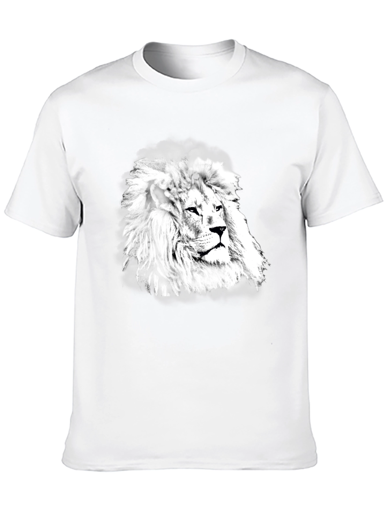Lion Graphic Print Black T-Shirt